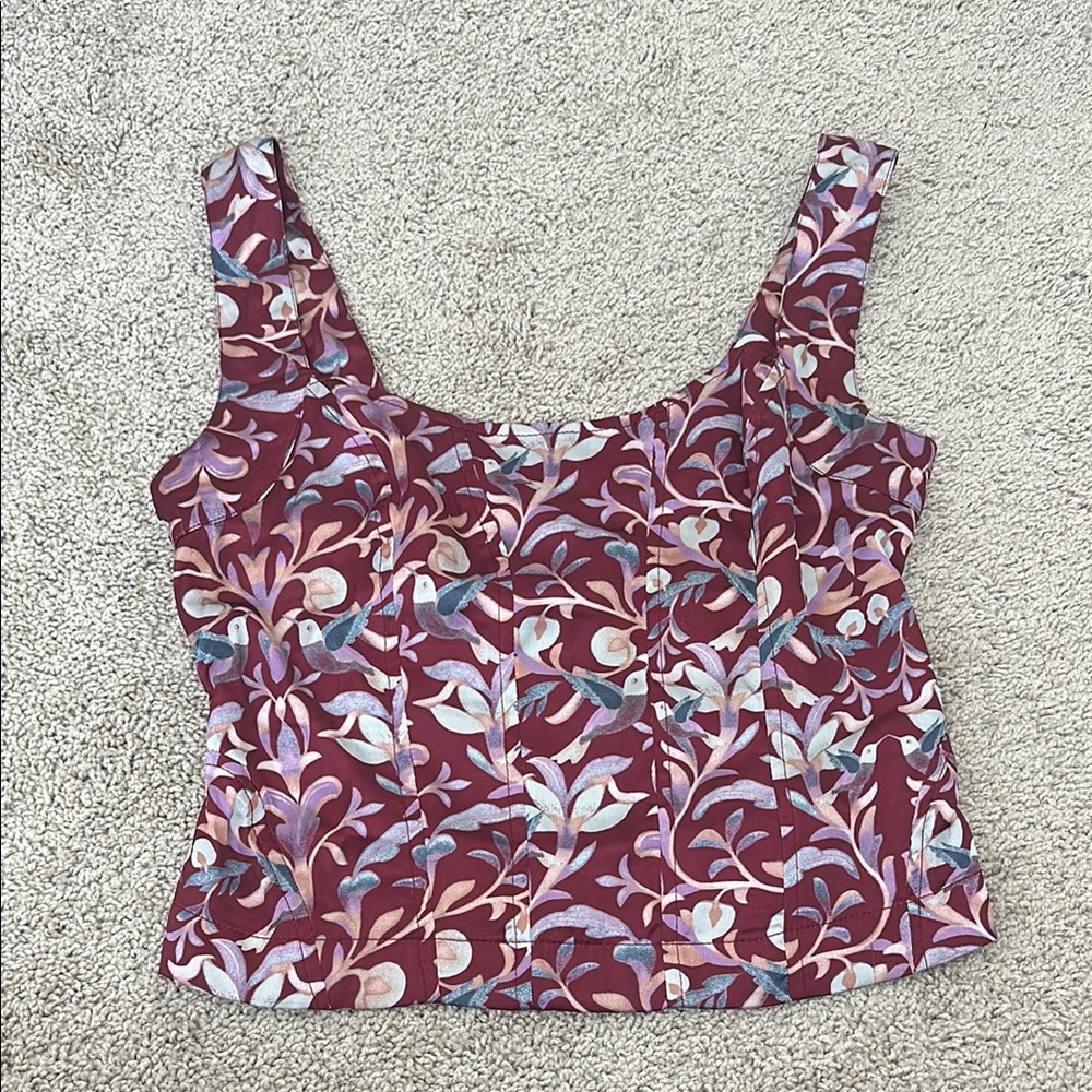 Free People NWT floral print top size M